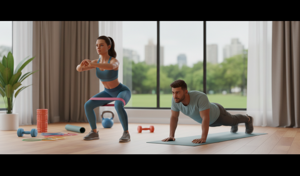 treino de corpo inteiro em casa 3 vezes por semana para iniciantes